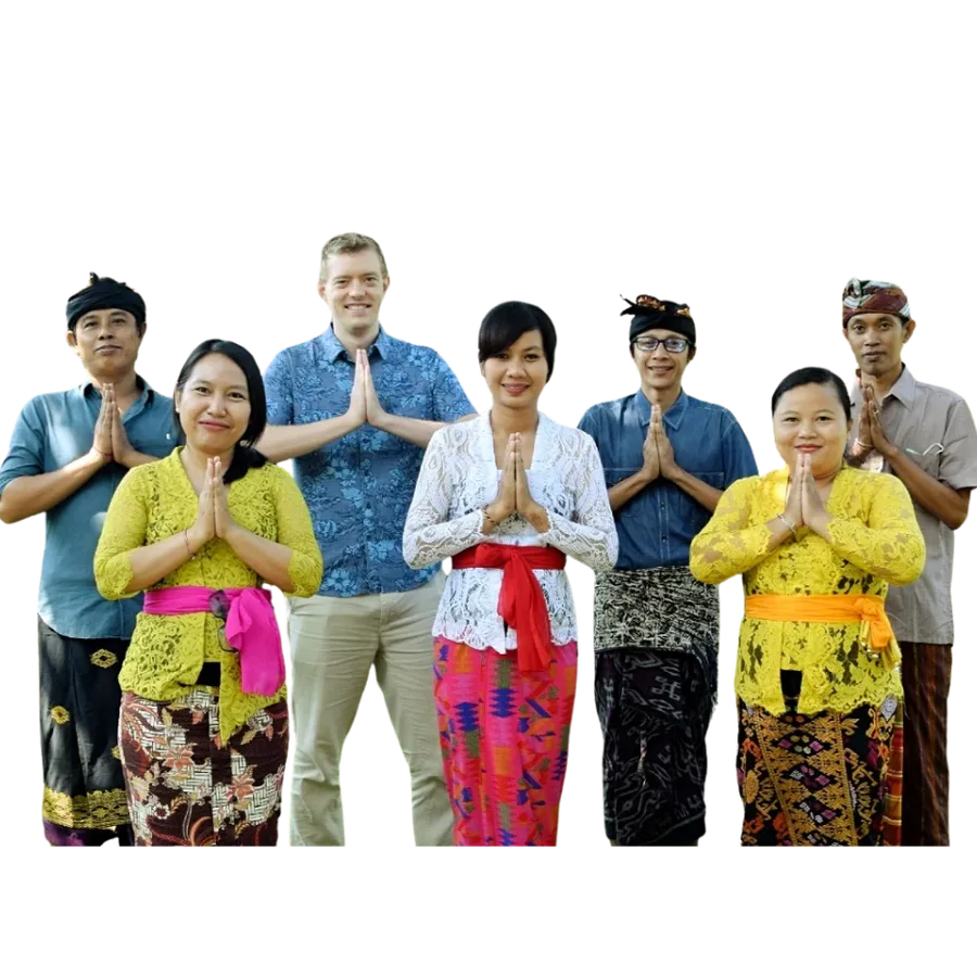 The Happy Trails! Asia team in traditional dress