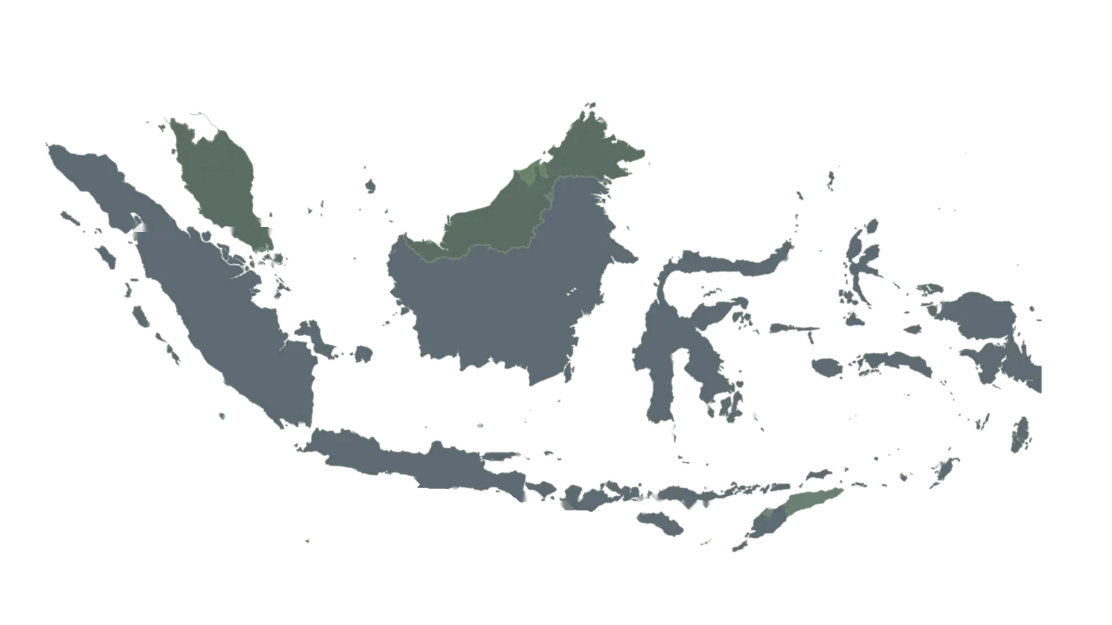 Map of Indonesia, Malaysia, Borneo, Singapore and Brunei