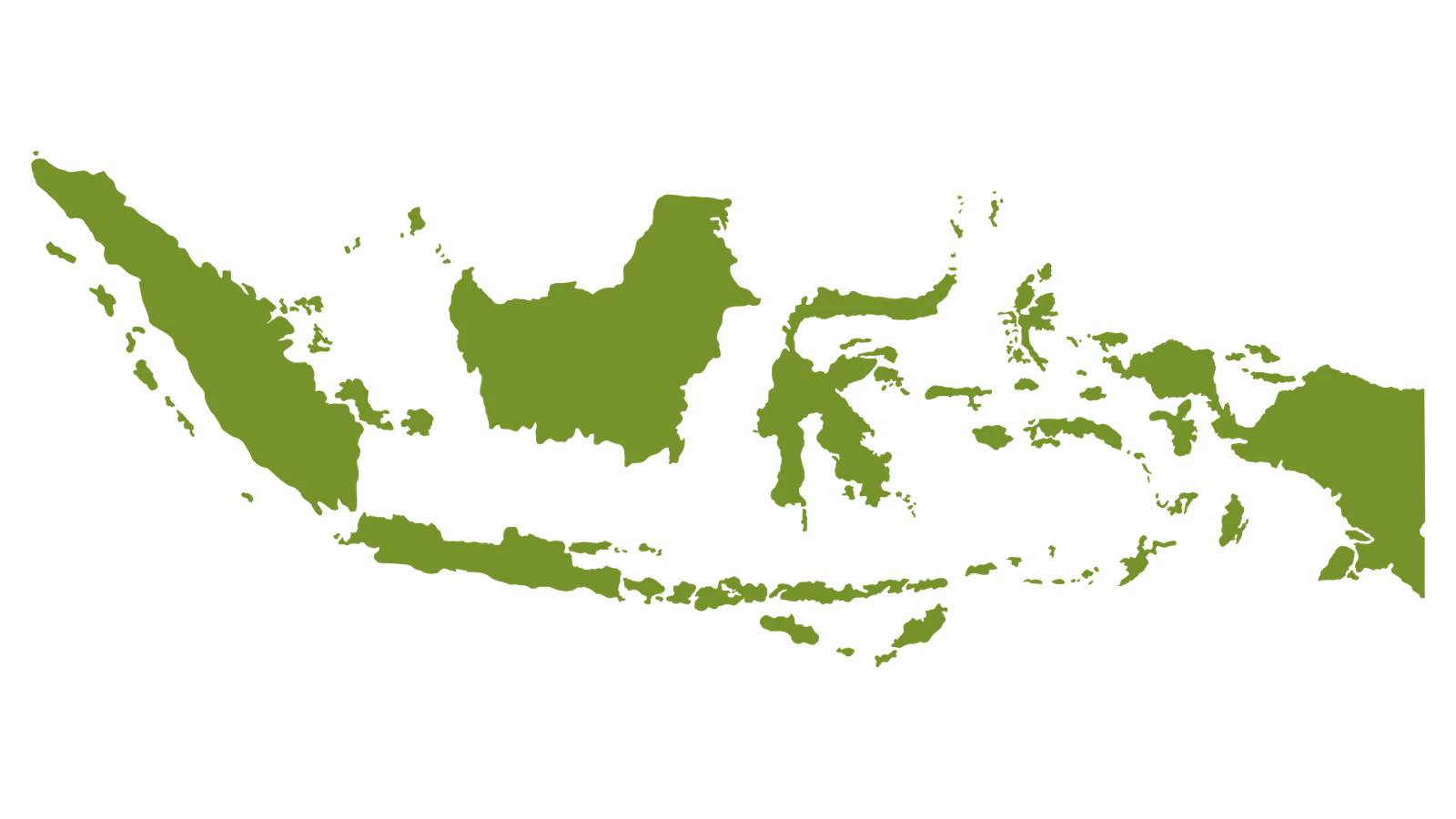 Map of Indonesia's main islands