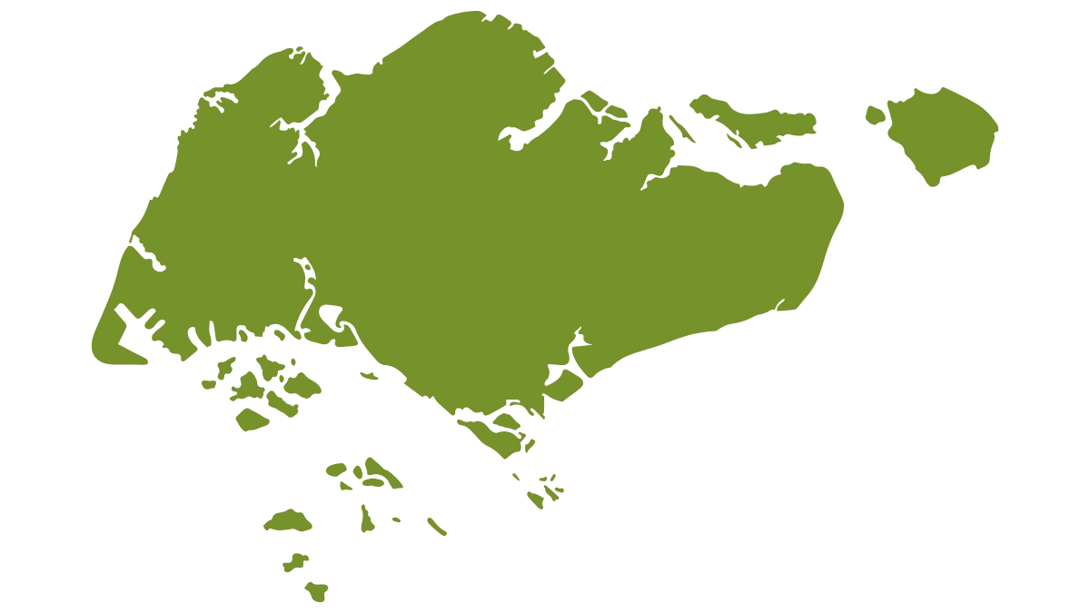 Map of Singapore showing its main areas